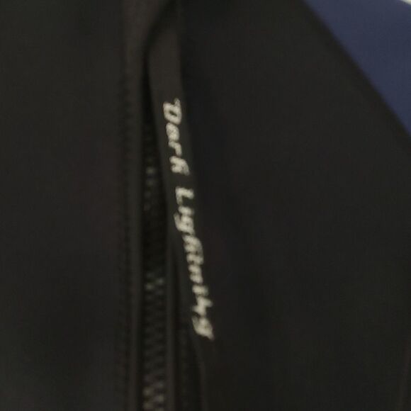 Dark Lightning black navy neoprene wetsuit surfer suit beach ocean  Sz 4 - Picture 4 of 7